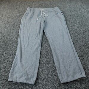 VTG American Eagle Pants Mens XL Gray Drawstring Jogger Sweatpants Logo 00s Y2K